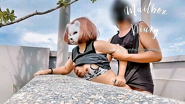 celeb, couple, asian - first time thai couple explores outdoor pleasure in hd