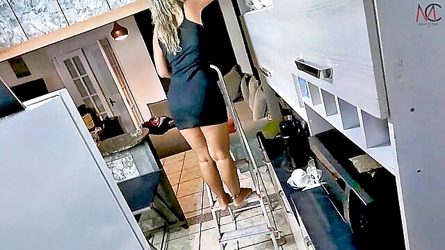 big ass, amateur, amador - tidy stepdaughter gets tempted by stepdads big cock