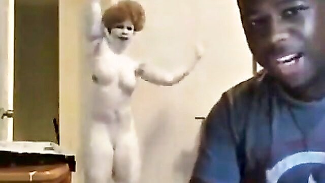 ebony, booty, bodypaint - full hd xxx video of woman painting herself white