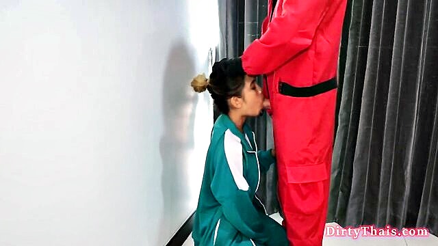sucking, anal, blowjob - sex vids with a slutty thai girl cherry in the squid game