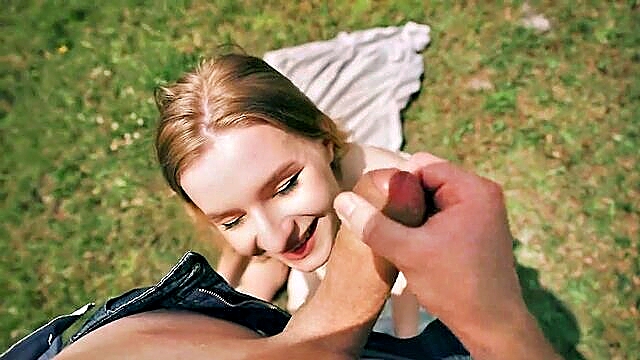 Diana Rider - pov blowjob and kneeling blowjob with my stepsister in the forest