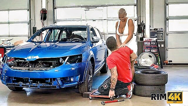 Chloe Amour - chloe amour gives an unforgettable blowjob to a surprised mechanic oquigley