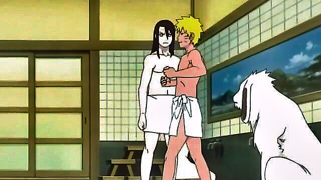 naruto and bulma in animated erotic encounter : Drawn Hentai