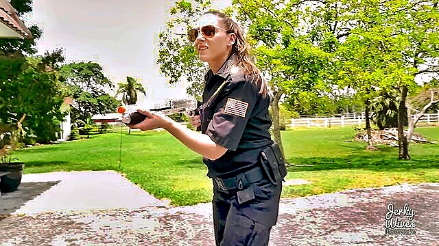 Melanie Hicks - sultry milfs in steamy cop threesome action