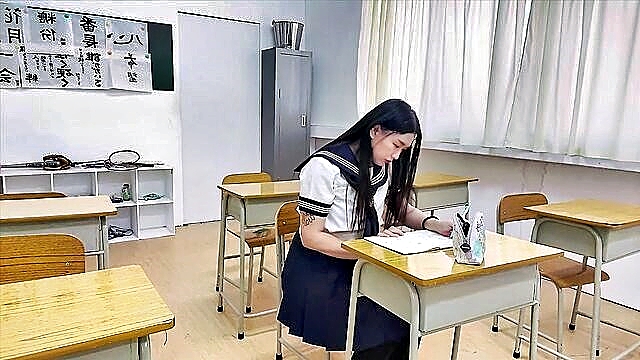japan, classroom sex, daisybaby - japanese school girl blowjob