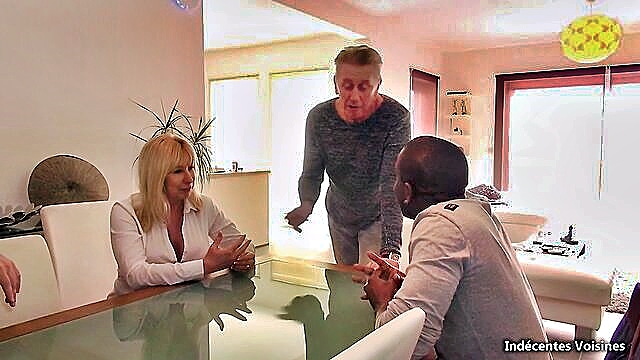 Emmanuelle London - mature blonde lady enjoys a big black cock www xxx videos