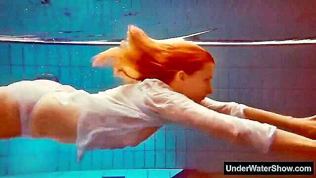 redhead in white dress and sexy bikini amateur water porn : lesch_bernice