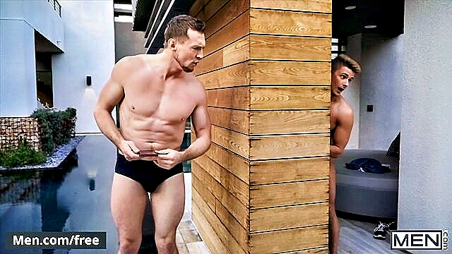 ass fuck, anal, abs - young gay twink gets pounded by str8 friend in hd