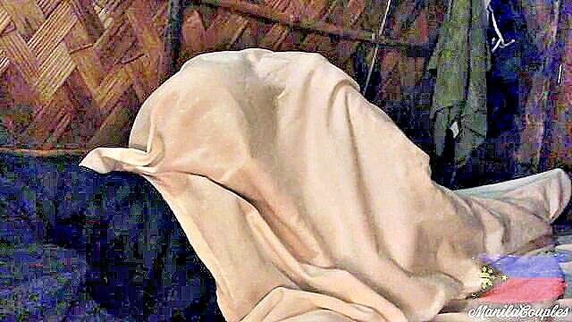 bahay kubo kantutan, bahay kubo, brunette - hot filipina rides dick in rustic home on webcam