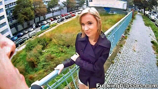 Kitten - tricked blonde succumbs to outdoor sex recorded by sneaky specs Fucking Glasses