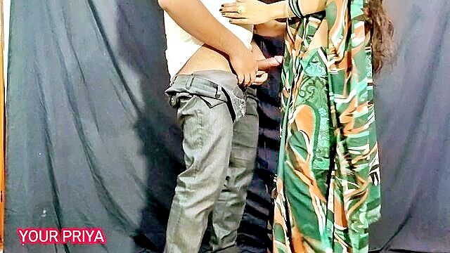 delhi, big cock, couple - hot punjabi wife enjoys devars big cock at work