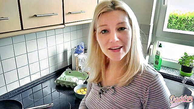 A sizzling blonde experiences intense anal pleasure in a verified German amateur video, complete with a thrilling cumshot.