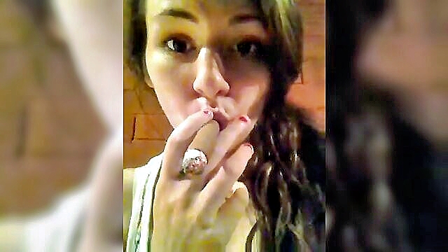 kinky, kink, homemade - teen girl indulges in kinky cigar play on xnxxcom