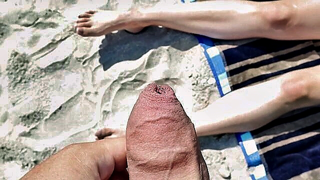 amateur cumshot, amateur cum, amateur - public risk taking leads to a thrilling beach cumshot