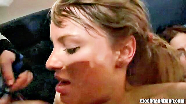 at home gangbang with a group of pornstars : Bang