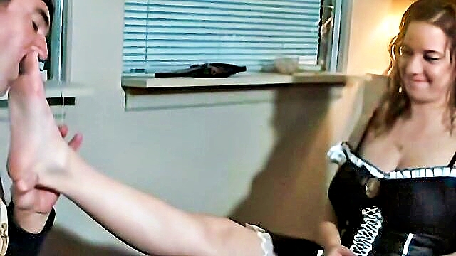witness a steamy foot fetish scene with stunning brunettes : destini89