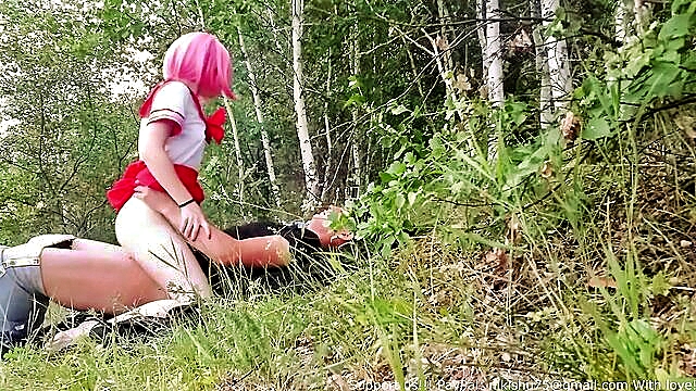 public, outside, petite - cute japanese anime babe gets wild in the woods xxx sexy video full hd