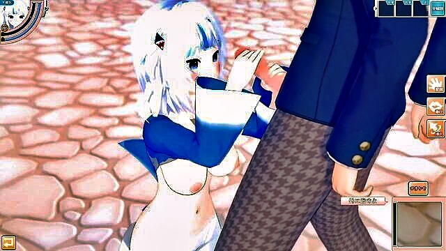 3d hentai, big tits, gawr gura - gawr guras tantalizing bust leads to steamy 3d action