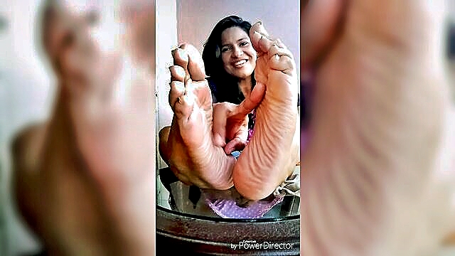 milf, solo, latina - sultry latina teacher showcases her tantalizing feet