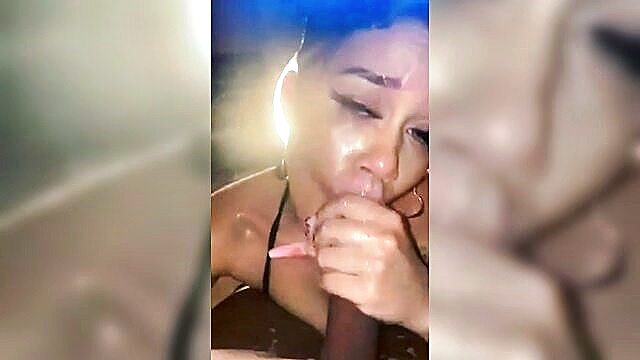 ebony, blowjob, amateur - shes a wild and crazy babe with amazing skills