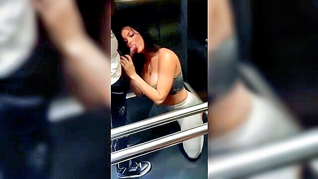 big tits, bbw, big ass - busty milf indulges in a risky public blowjob