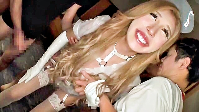 japanese, asian, big ass - stunning japanese beauty hana in passionate group sex action