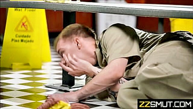 butt, ass, fucking - janitor gets caught in girls locker room