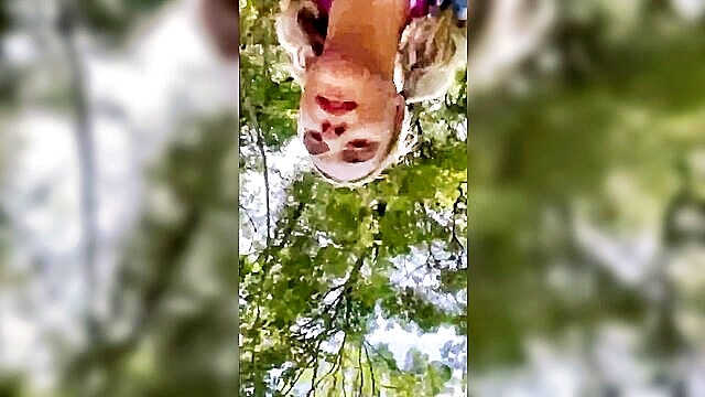 big ass, creampie, big tits - hanging big tits babe creampied outdoor   hd sex video