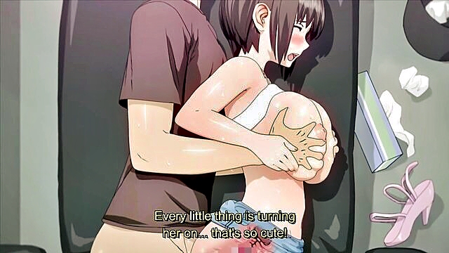 hentai, big ass, big tits - public panty flashing students get naughty with toys and each other