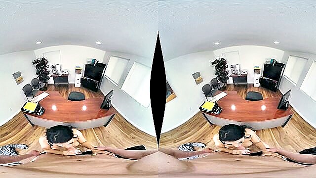 big ass, blowjob, big tits - xxx sexy video featuring a steamy workplace encounter with a sultry brunette