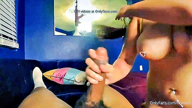 OnlyFans leak reveals a busty teen expertly giving a BBC blowjob and enjoys a creampie.