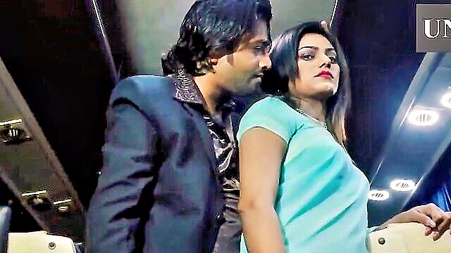 milf, indian, creampie - indian bhabhi groped and pleasured on moving bus