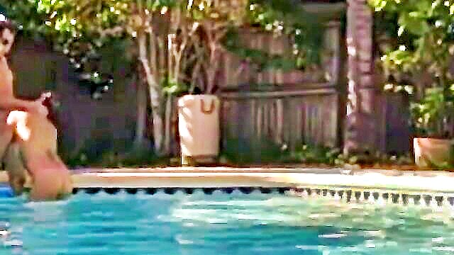 sizzling pool play with horny amateur couple : ama