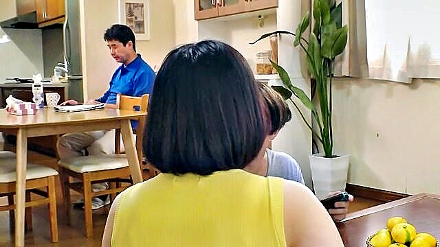 japanese babe, cheating, japanese mom - japanese game show leads to sneaky father in law encounters