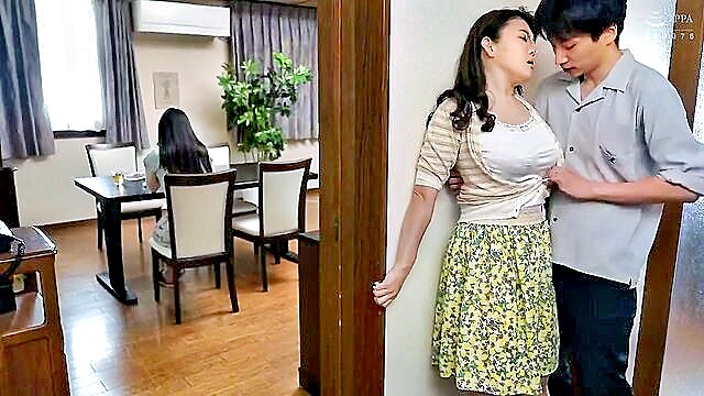 creampie, big tits, milf - japanese mom and sons intimate squirting session