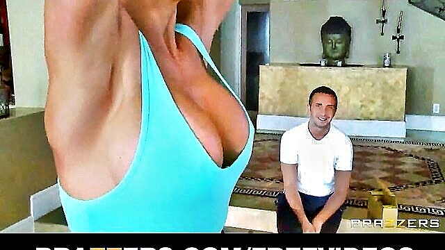 Brandi Love - hands free blowjob with flexible yoga milf brandi love Milf
