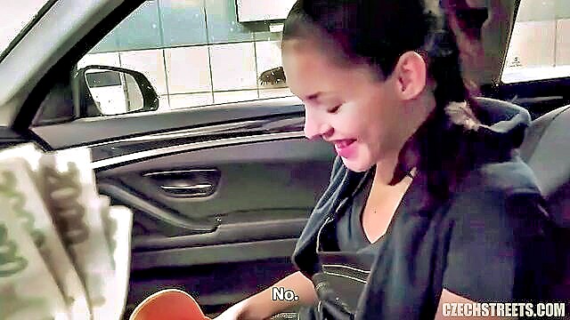 alluring car wash vixen trades sex for cash : Public Agent