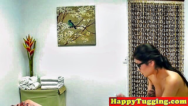 highdefinition, brunette, amateur - asian masseuse jerking off