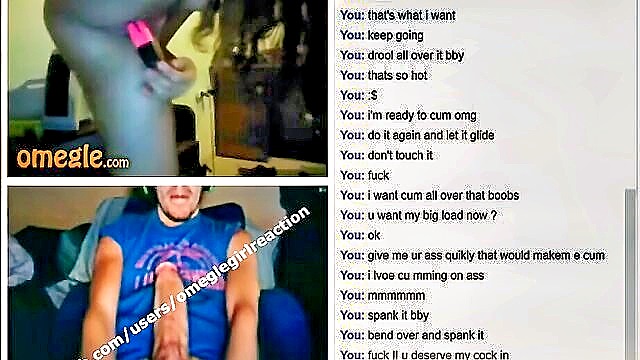 huge cock, big cock, omegle - hot girl masturbates on omegle with toys and natural tits