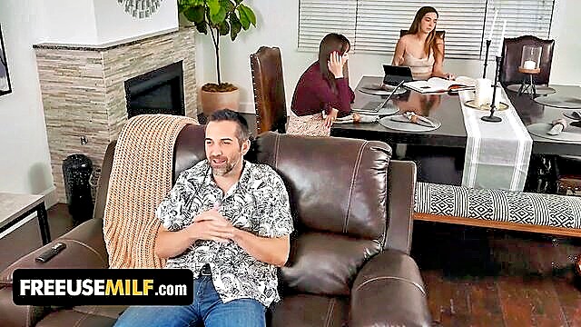 Lexi Luna, Blair Hudson - stepmom and stepdaughter indulge in rough bareback play with sex toys Lexi