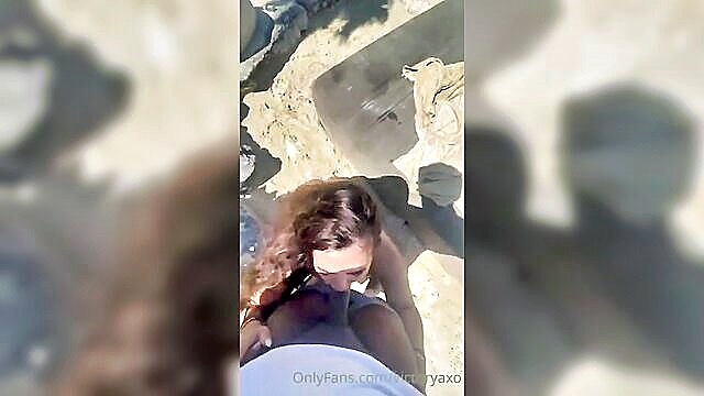 wild milf enjoys big black cock on beach : ama