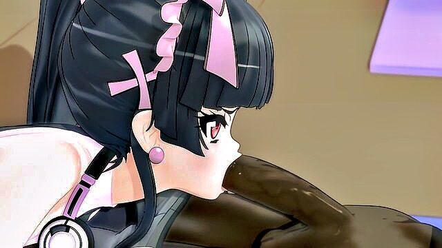 asian babe rory gets blacked in steamy 3d hentai : Blacked