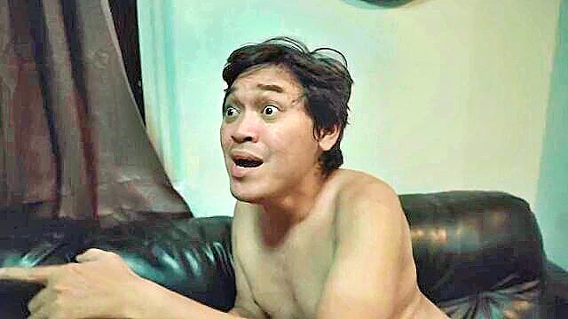 amateur, threesome, pinaychikaz - unfaithful asian wife gets caught in steamy threesome with older man