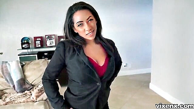 Seductive real estate agent Priya Price flaunts her assets and engages in explicit acts with a client.