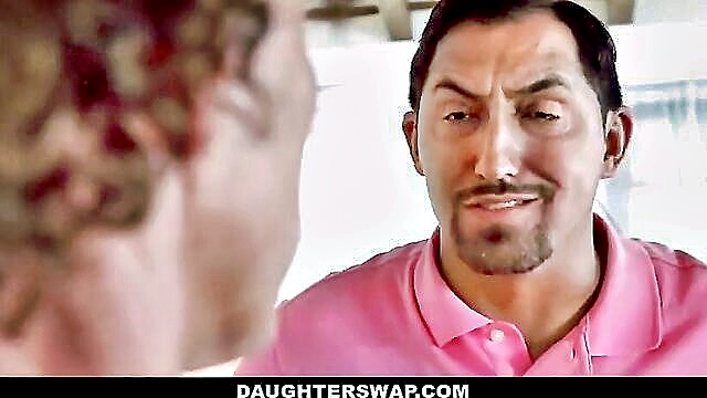 Sadie Pop - curvy latina gamer girl gets fucked by older dad in daughterswap video