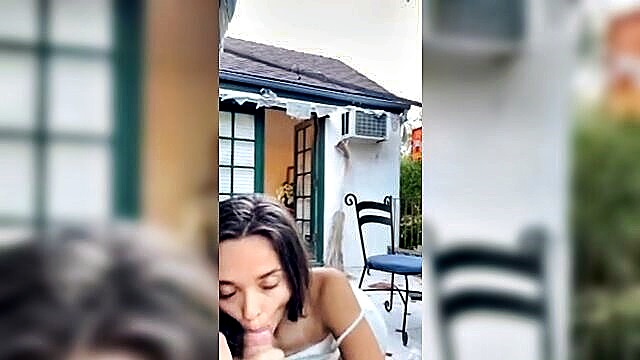 petite teen gives a blowjob in public : ama