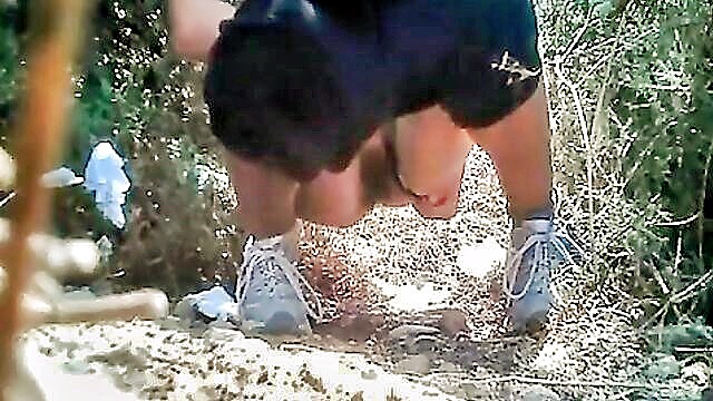 fitness enthusiast relieves herself in the great outdoors : anastasia12