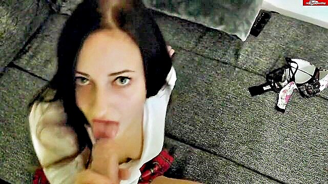 Young Devotion - intense face fuck after steamy game in young couples porn sex video