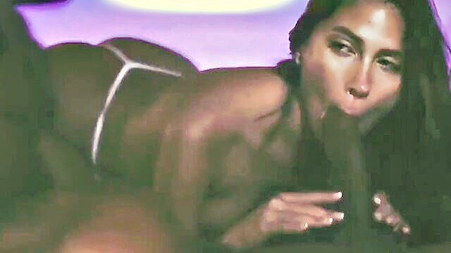 Spanish teen eagerly gives a skilled blowjob to a big black shaft, leading to a facial cumshot in this porn video.