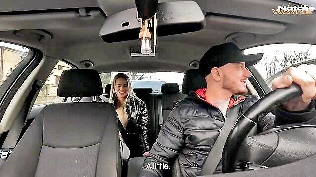 Natalie Wayne - pay for taxi with blowjob Natalie Wayne
